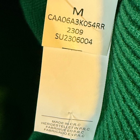 NEW Cupshe Green Ribbed Knit Cold Shoulder Sweater Long Sleeve Pullover M - Picture 5 of 9